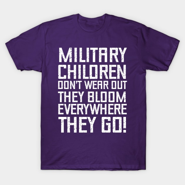 Purple Up For Military Kids - Month of the Military Child 2023 T-Shirt by PraiseArts 